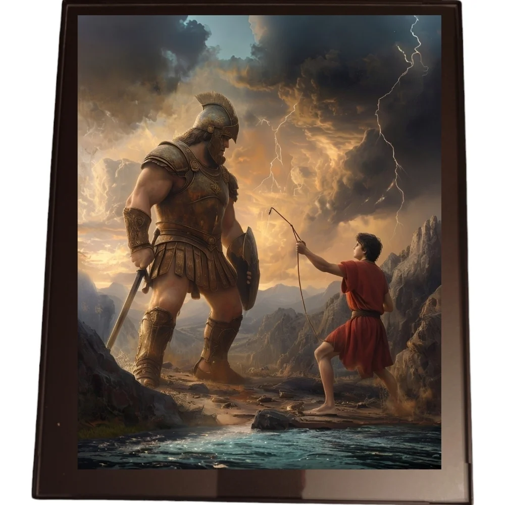 David and Goliath In A Frame 8x10 Picture AI Print